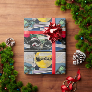 'Christmas Encounters' schilderij op een Cadeaupapier