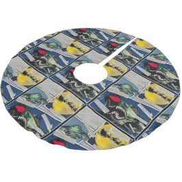 'Christmas Encounters' schilderij op een Kerstboom Rok