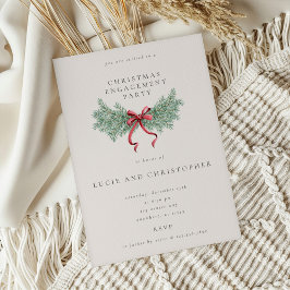 Christmas Engagement Party Invitation Kaart