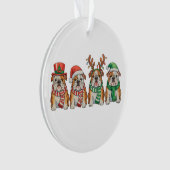 Christmas English Bulldog Dog Santa Hat Reindeer (devant)