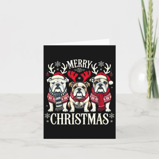 Christmas English Bulldog Mom English Bulldog Chri Kaart (Voorkant)