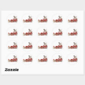 CHRISTMAS ENVELOPPE STICKER BULLDOG ET BUNNY (Feuille)