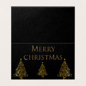 Christmas Eve Gold Tree Kaart (Buitenkant ongevouwen)