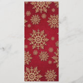 Christmas Eve Red Snowflakes Menu Mariage (Dos)