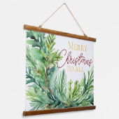 Christmas Evergreen Branch Hangend Wandkleed (Gebogen)