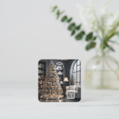 Christmas Executive Real Estate Foto QR-code Vierkante Visitekaartje (Staand voorkant)