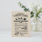 Christmas Express Special Delivery Nice List Feestdagenkaart (Staand voorkant)