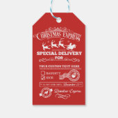 Christmas Express Speciale levering NAUGHTY NICE Cadeaulabel (Achterkant)