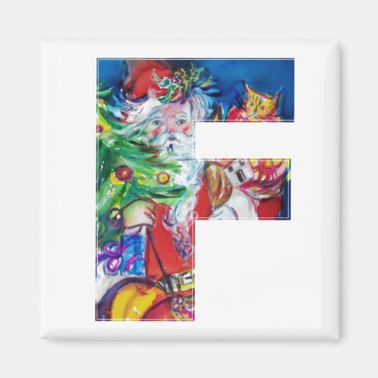 CHRISTMAS F BRIEF/SANTA MET CHRISTMAS TREE MAGNEET (Voorkant)