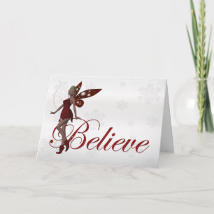 Christmas Faerie Believe 3 - Holiday Greeting Card Feestdagen Kaart