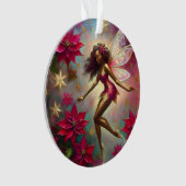 Christmas Fairy Collectie - Bruin Natuurlijk Haar Ornament (voorkant)