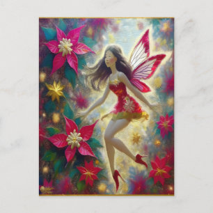 Christmas Fairy Collectie - Donkerbruin haar Briefkaart