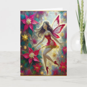 Christmas Fairy Collectie - Donkerbruin haar Kaart