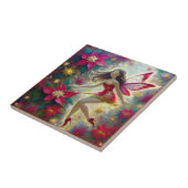 Christmas Fairy Collectie - Donkerbruin haar Tegeltje (Zijkant)