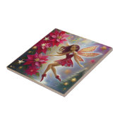 Christmas Fairy Collectie - Licht Auburn Haar Tegeltje (Zijkant)