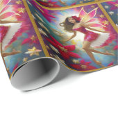 Christmas Fairy Collectie - Lichtbruin Haar Cadeaupapier (Rol Hoek)