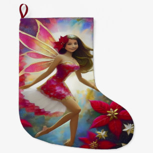 Christmas Fairy Collectie - Lichtbruin Haar Grote Kerstsok