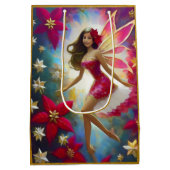 Christmas Fairy Collectie - Lichtbruin Haar Medium Cadeauzakje (Achterkant)