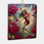 Christmas Fairy Collectie - Medium bruin haar Keramisch Ornament (Rechts)