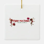 Christmas Fairy Collectie - Medium bruin haar Keramisch Ornament (Achterkant)
