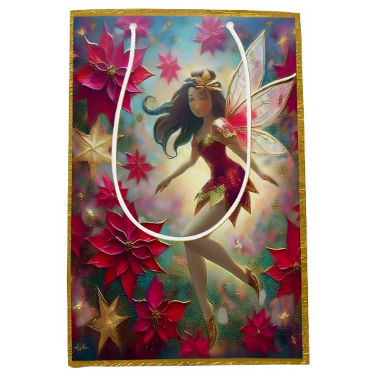 Christmas Fairy Collectie - Medium bruin haar Medium Cadeauzakje (Voorkant)