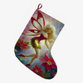 Christmas Fairy Collectie - Platinum Blond Haar Grote Kerstsok (Voorkant (Hangend))