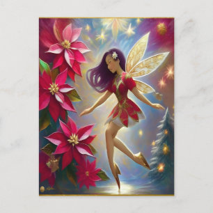 Christmas Fairy Collectie - Straight Plum Hair Briefkaart