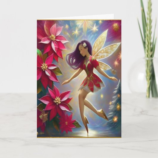 Christmas Fairy Collectie - Straight Plum Hair Kaart (Voorkant)