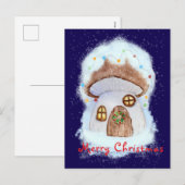 Christmas fairy house feestdagenkaart (Voorkant / Achterkant)