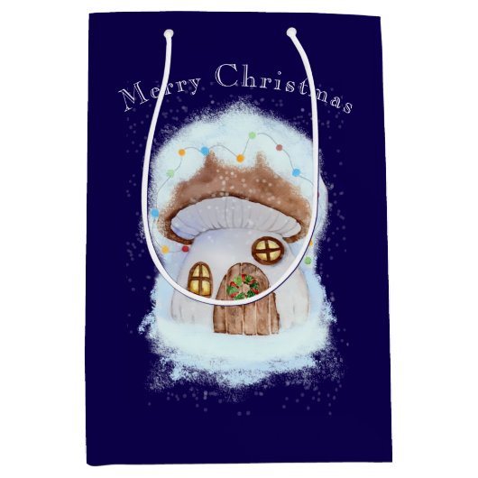 Christmas fairy house medium cadeauzakje (Voorkant)