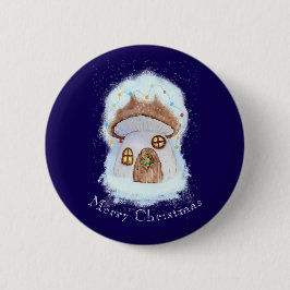 Christmas Fairytale House Ronde Button 5,7 Cm