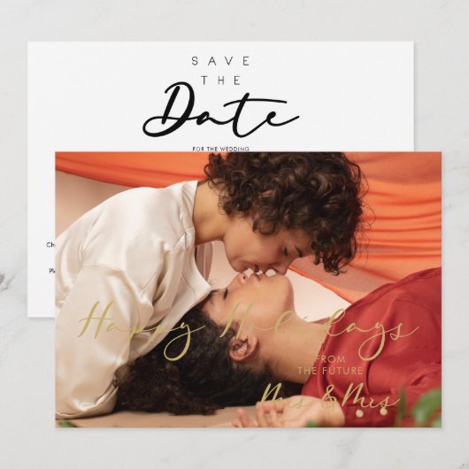 Christmas Fake Golden Future Mrs & Mrs Christmas (Voorkant / Achterkant)