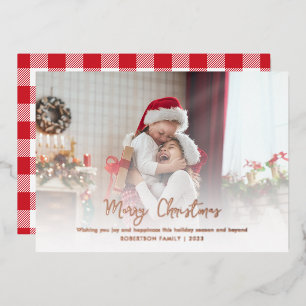 Christmas Family-fotoscript Folie Feestdagenkaart