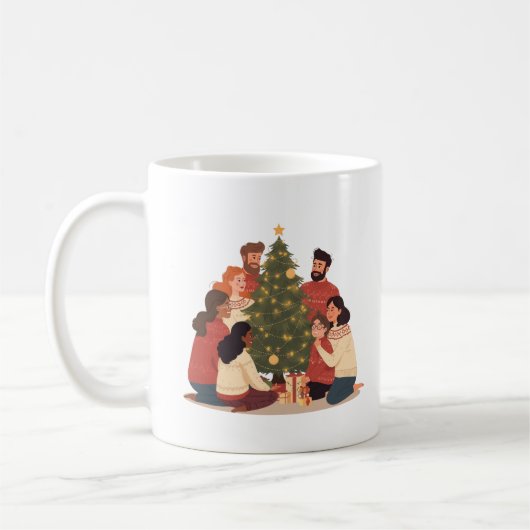 Christmas Family & Friends Cozy Holiday Mug (Gauche)