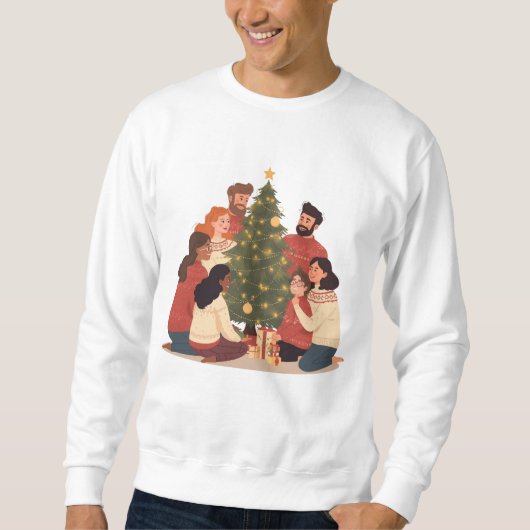 Christmas Family & Friends Cozy Holiday Sweatshirt (Devant)