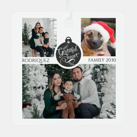 Christmas Family Photo Collage Ornament (Voorkant)