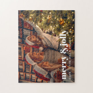 Christmas Family Photo Holiday Puzzle Design