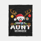 Christmas Family Santa's Aunt Reindeer Pajama Fleece Deken (Voorkant)