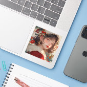 Christmas Fantasy: Vakantie Romance Vinyl Sticker (Laptop met iPhone)