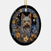 Christmas Fantasy Yorkie Keramisch Ornament (Rechts)
