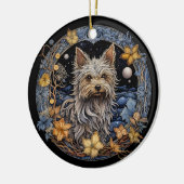Christmas Fantasy Yorkie Keramisch Ornament (Links)