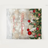 Christmas Festive Backdrop  Wandkleed (Voorkant (horizontaal))