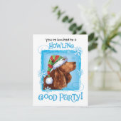 Christmas Field Spaniel Holiday Invitation (Debout devant)