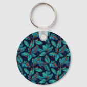 Christmas Fir Branch Pattern-82397 Sleutelhanger (Voorkant)