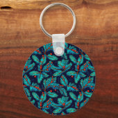 Christmas Fir Branch Pattern-82397 Sleutelhanger (Voorkant)