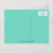 Christmas Flamingo briefkaart aqua terug (Achterkant)