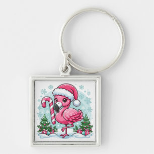 Christmas Flamingo Sublimation Clipart Sleutelhanger