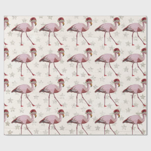 CHRISTMAS FLAMINGO Wrapping Paper Cadeaupapier