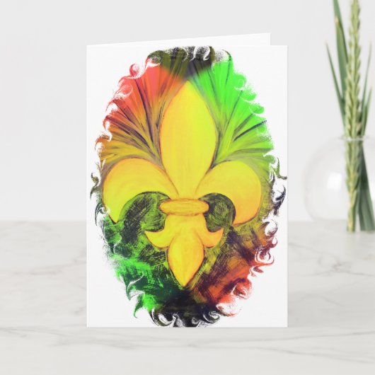 Christmas Fleur DE Lis Feestdagen Kaart (Voorkant)