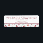 Christmas Floral Country Ajouter un nom Étiquette<br><div class="desc">Noël Floral Pays Ajouter un nom Retour Adresse Étiquettes - Les Étiquettes présentent des poinsettias festives, des sucres de canne et de la verdure hivernale. Vous pouvez facilement personnaliser vos étiquettes avec votre nom et l'adresse de retour. Quelle belle touche pour votre cadeau donnant cette période de fêtes. Les étiquettes...</div>